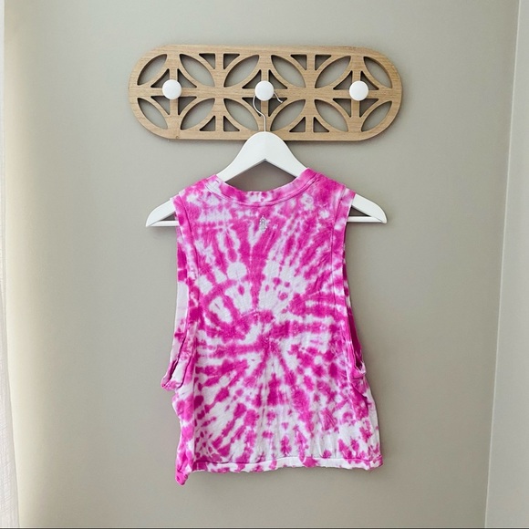 Free People Tie Dye Tank Top Pink Sz Small - Picture 6 of 10